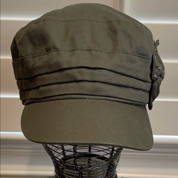 Cadet Hat with Bling - Green - Picture 1 of 3